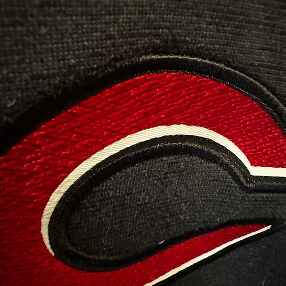 Nike Men's very Dark Gray/Black Polo with Red Cincinnati Reds and Nike logos. - Picture 3 of 10